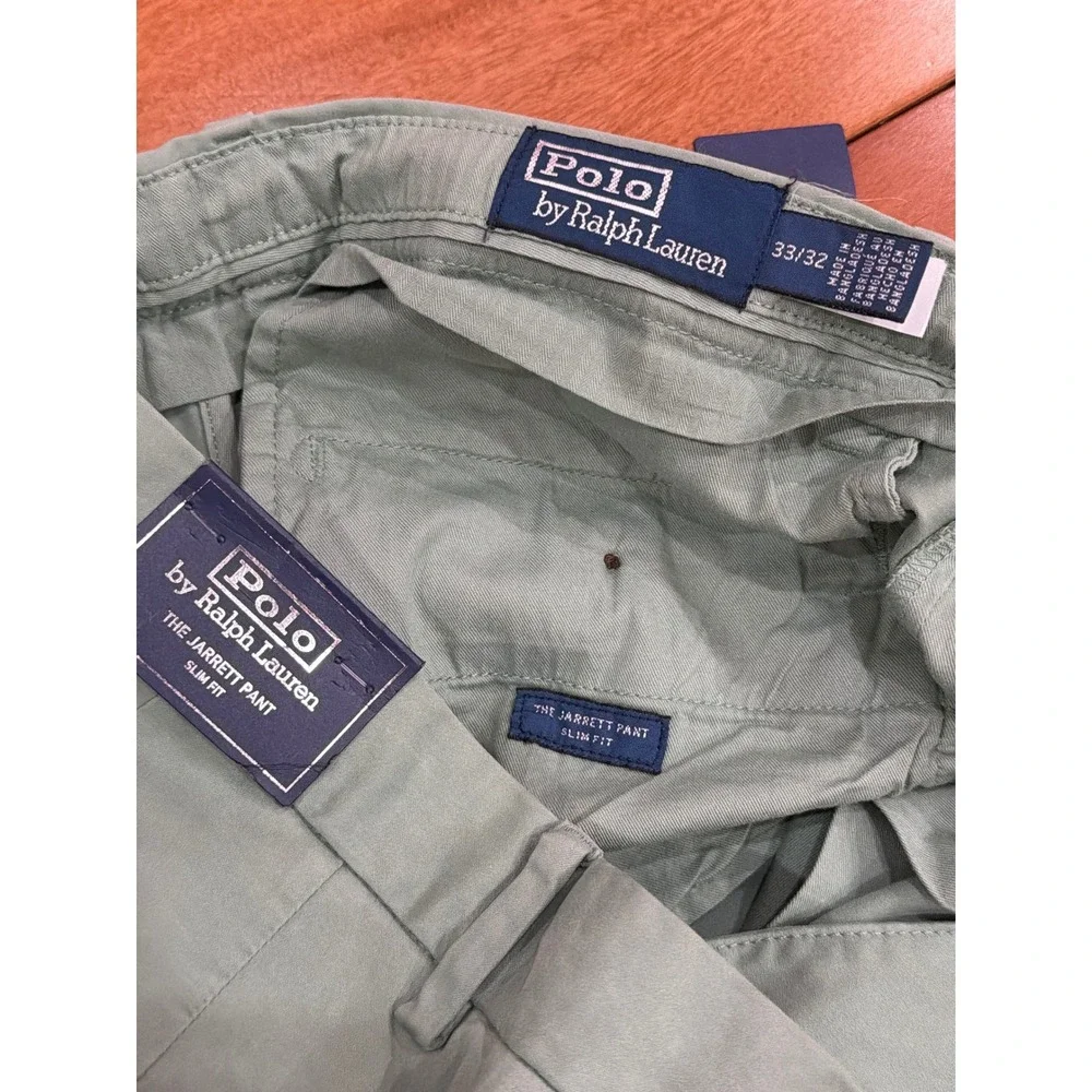 NWT Polo Ralph Lauren Jarrett Pant Mens Faded Mint Slim Fit Chino 33x32